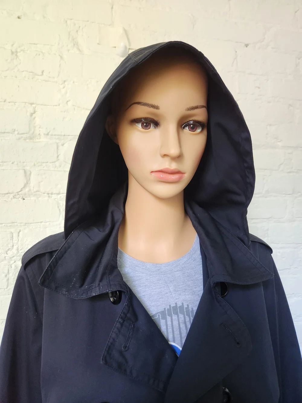 Michael Kors Black Hooded Utility Jacket with Belt